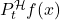 P_t^\mathcal{H}f(x)